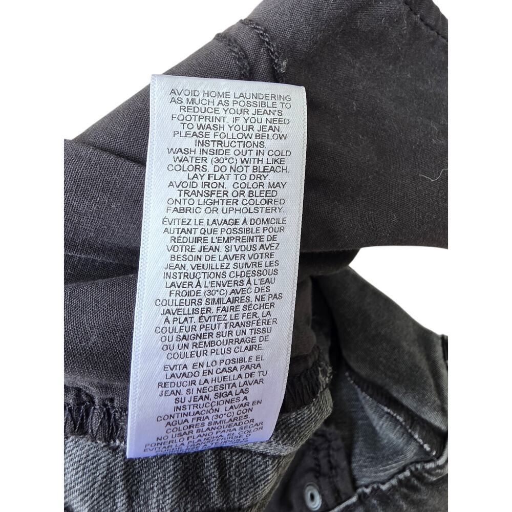 ​FRAME Le Slim Palazzo High-Rise Wide-Leg Jeans in FAME / Faded Black - Size 24 - Picture 8 of 10